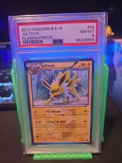 Pokemon Plasma Freeze #34Jolteon - REVERSE Holo PSA 8 - Image 1
