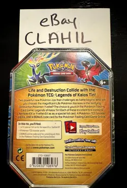 Pokemon 2014 Legends Of Kalos Yveltal Tin Box Factory Sealed MINT - Image 4