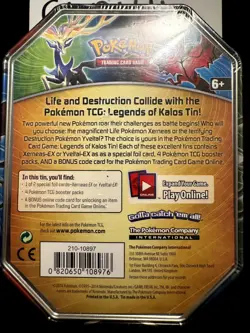Pokemon 2014 Legends Of Kalos Yveltal Tin Box Factory Sealed MINT - Image 5