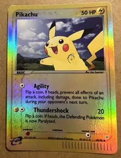 POKEMON EX TEAM MAGMA VS TEAM AQUA PIKACHU REVERSE HOLO CARD 43/95 LP - Image 1