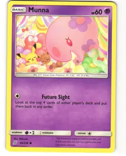 Munna Common Pokemon TCG Unified Minds 88/236 LP - Image 1