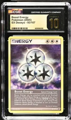 Pokemon Boost Energy 2005 EX Deoxys 93/107 CGC PRISTINE 10 - Image 1