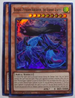 Yugioh x2 Radiant Typhoon Varuroon, the Vibrant Vortex DOOD-EN016 Super Rare 1st - Image 1