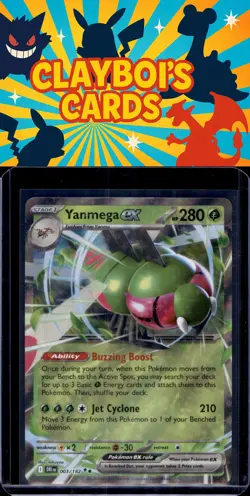 Yanmega ex 003/182 Holo Double Rare SV10: Destined Rivals Pokemon TCG NM+ - Image 1