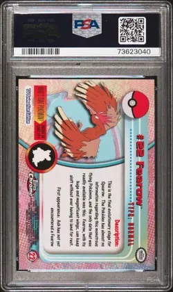 2000 Topps Chrome Pokemon T.V. #22 Fearow Pokemon T.V. PSA 10 - Image 2