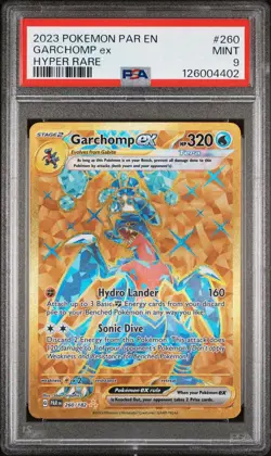 2023 Pokemon Garchomp ex 260/182 Sv04: Paradox Rift Holo Hyper Rare PSA 9 MINT - Image 1