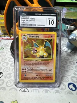 Charizard 4/102 Holo Rare - CGC Gem Mint 10 - Base Set - Pokemon TCG 1999 - Image 1