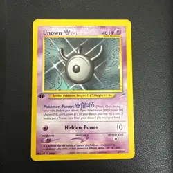 Pokemon Card - Unown [W] Neo Destiny 29/105 Rare 1st Edition - Image 1