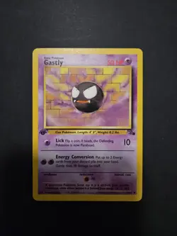 Pokemon Card - Gastly Fossil 33/62 1st Edition LP - Image 1