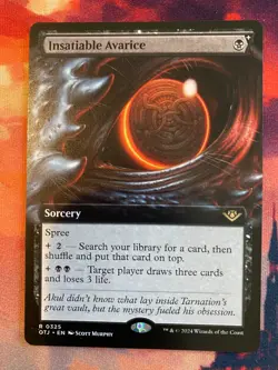 MTG Outlaws of Thunder Junction Insatiable Avarice Extended Art - Image 1