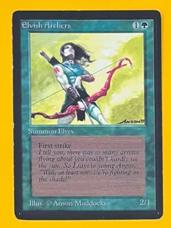 MTG ELVISH ARCHERS Beta (OldManMTG 012-538) - Image 1