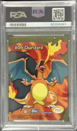 2000 TOPPS POKEMON TV ANIMATION CLEAR CARDS CHARIZARD#PC3 CARDS PSA Gem Mint 10 - Image 2