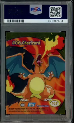 2000 Topps Pokemon TV Animation Clear Cards #PC3 Charizard PSA 10 GEM MINT - Image 2