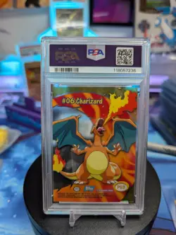 2000 Topps Pokemon TV Animation Clear Cards #PC3 Charizard PSA GEM MINT 10 - Image 2