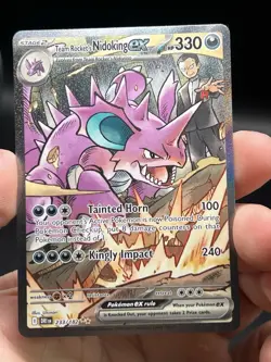 Pokemon TCG Team Rockets Nidoking EX 233/182 Destined Rivals SIR NM - Image 3