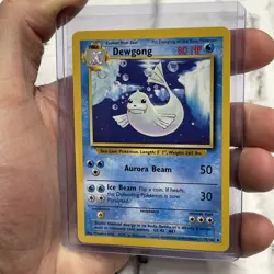 Vintage Pokemon Card Base Set Unlimited Dewgong 25/102 Uncommon NM/MT Pokemon - Image 2