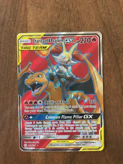 Pokemon Charizard & Braixen GX Full Art Cosmic Eclipse 212/236 Sun and Moon - Image 1
