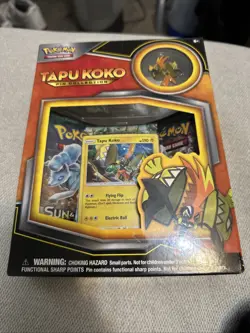 Pokemon TCG - S&M Tapu Koko Pin Collection Box - 3 Booster Packs - 2017 - Image 2