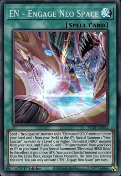 EN - Engage Neo Space 1st Ed Super Rare POTE-EN051 Yu-Gi-Oh! - Image 1