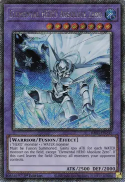 Yugioh Elemental HERO Absolute Zero RA03-EN231 - Platinum Secret Rare - Image 1