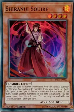 SAST-EN019 SHIRANUI SQUIRE SUPER RARE 1ST EDITION YuGiOh CARD - Image 1