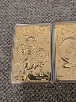 1999 MewTwo,Jigglypuff Pokemon 24K Gold Plated Trading card Burger King - Image 2