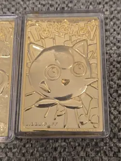 1999 MewTwo,Jigglypuff Pokemon 24K Gold Plated Trading card Burger King - Image 3