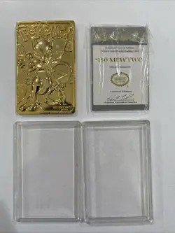 1999 MewTwo Pokemon 24K Gold Plated Trading card Limited Edition W/COA - Image 1