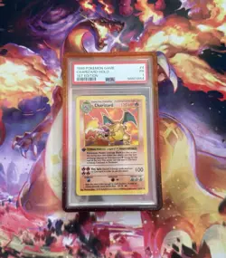 1999 Pokemon Charizard Base Set 1st Edition Holo Rare 4/102 PSA 1 - Image 1