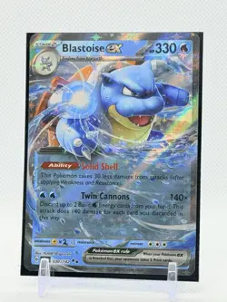 Pokemon TCG Blastoise EX Holo Ultra Rare Card Scarlet Violet-151 - Image 1