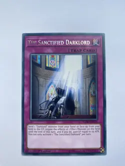 The Sanctified Darklord FLOD-EN075 Rare 1st Ed Near Mint YuGiOh Card - Image 1