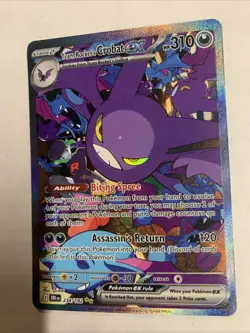 Pokemon Team Rockets Crobat EX Sir Holo Card 234/182 Destined Rivals Series A - Image 1