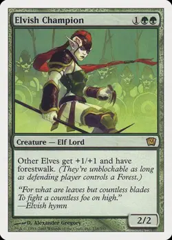 9th Edition MTG 1 Elvish Champion Magic - Image 1