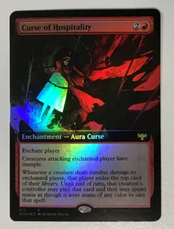 *foil extended art CURSE OF HOSPITALITY Innistrad Crimson Vow MTG Magic - Image 1