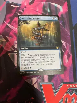 MTG - MISLEADING SIGNPOST - RARE - WOC - NM - EXTENDED ART - Image 1