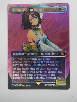 Yuna, Hope of Spira Surge Foil Borderless Final Fantasy Magic the Gathering - Image 2
