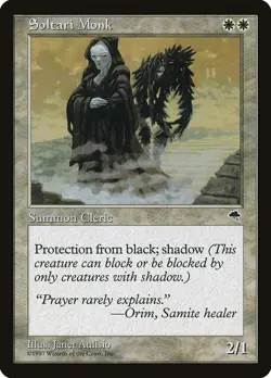 MTG Magic the Gathering Soltari Monk (45/350) Tempest MP - Image 1