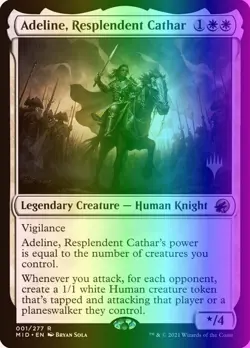 MTG Adeline, Resplendent Cathar (1p/168) Innistrad Midnight Hunt Promos LP FOIL - Image 1