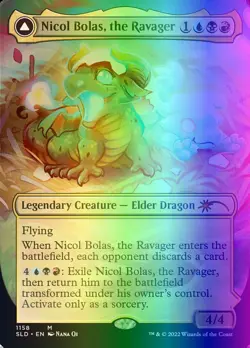 MTG Nicol Bolas, the Ravager (1158/3004) Secret Lair Drop Series LP FOIL - Image 1