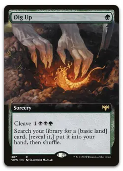 Dig Up (Extended Art) #387 (NM) Crimson Vow VOW Magic MTG - Image 1