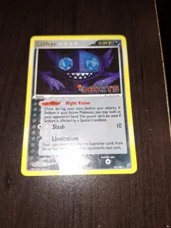 Sableye 23/107 2005 EX Deoxys Pokemon TCG Reverse Holo Rare Stamped HP/DMG - Image 4
