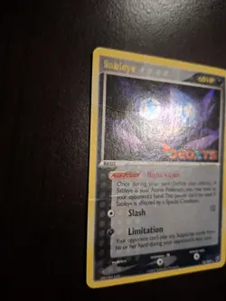 Sableye 23/107 2005 EX Deoxys Pokemon TCG Reverse Holo Rare Stamped HP/DMG - Image 5