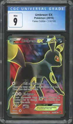2019 Pokemon Fates Collide Umbreon EX 119/124 CGC 9 - Image 1