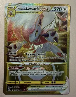 POKEMON TCG Hisuian Zoroark VSTAR (Secret) 213/196 Swsh11: Lost Origin Holo - Image 1