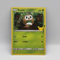 Rowlet 7/25 Holo Mcdonalds Promo 25th Anniversary (2021) Pokemon Card - Image 1