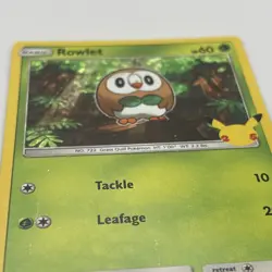 Rowlet 7/25 Holo Mcdonalds Promo 25th Anniversary (2021) Pokemon Card - Image 3