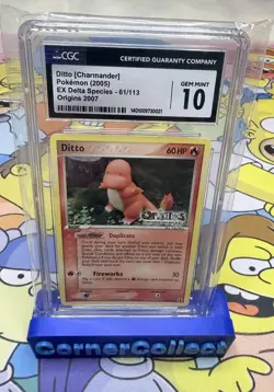 Pokemon Ditto Charmander Delta Species Origins Game Expo 2007 CGC 10 PSA GEMMINT - Image 1