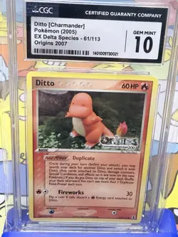 Pokemon Ditto Charmander Delta Species Origins Game Expo 2007 CGC 10 PSA GEMMINT - Image 2