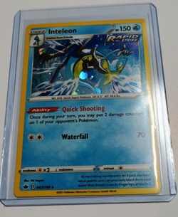 2021 Pokemon TCG Chilling Reign Hologram Rare Inteleon 43/198 Rapid Strike Holo+ - Image 1