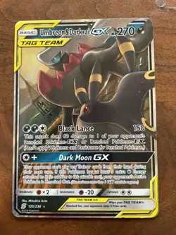 Pokemon TCG - Umbreon & Darkrai Tag Team GX 125/236 Unified Minds LP - Image 1